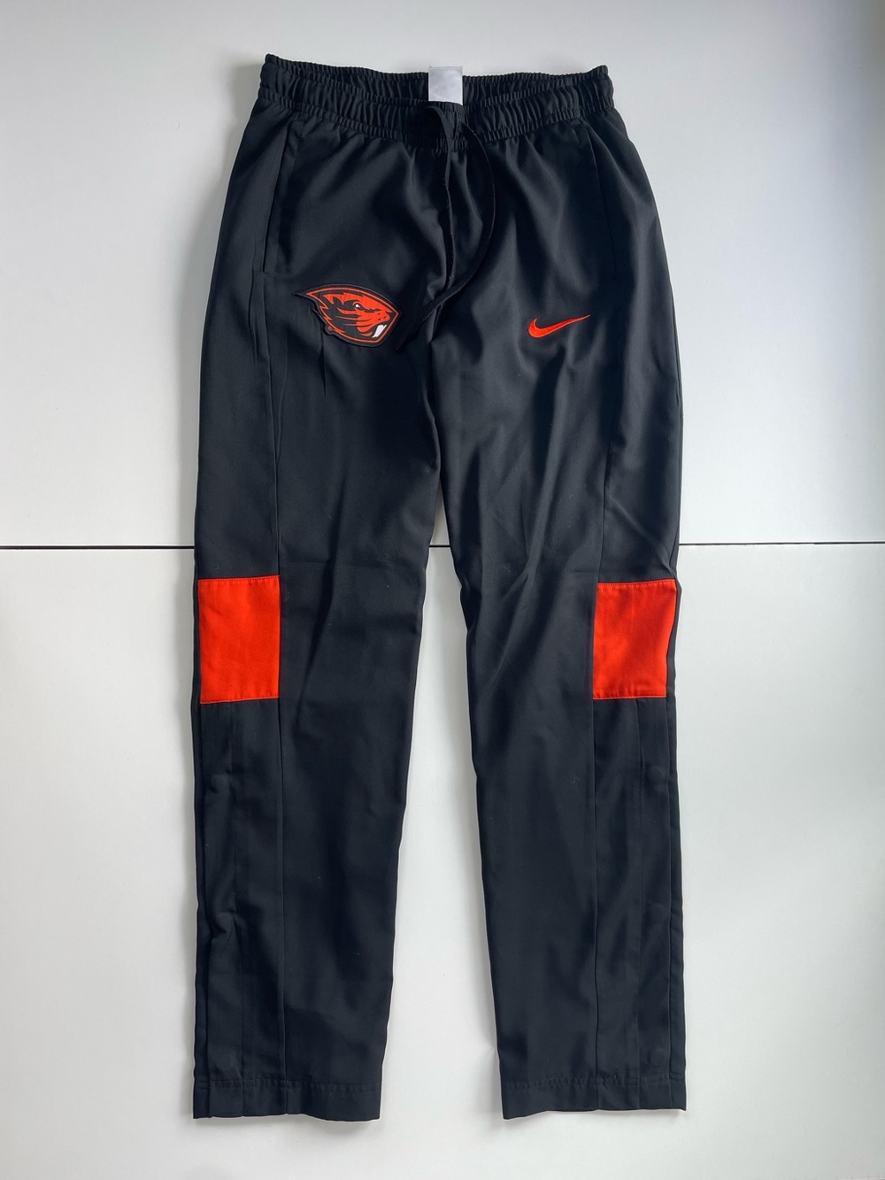 Nike Men’s Black Joggers with Orange Knee Panels